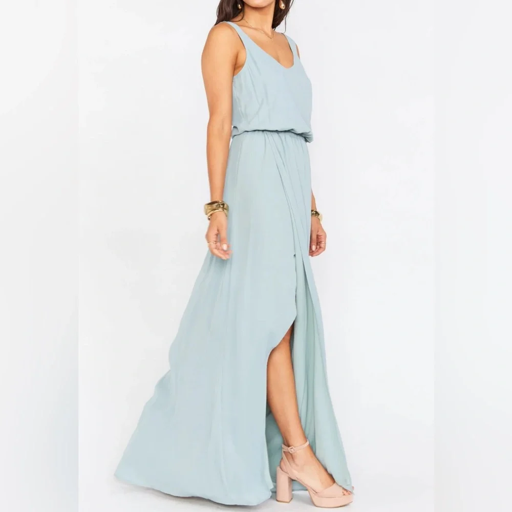 SHOW ME YOUR MUMU - Kendall Maxi Dress in Silver Sage - Picture 1 of 8